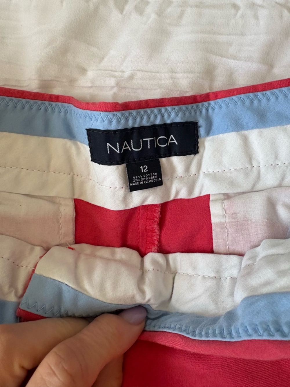 Nautica Women’s Cherry Red Bermuda Shorts - Picture 2 of 4